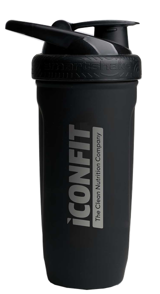 ICONFIT Reforce Stainless Steel 900ml Black šeikeris, 1 gab.