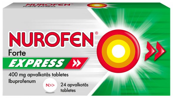 NUROFEN  FORTE EXPRESS 400 mg tabletes, 24 gab.
