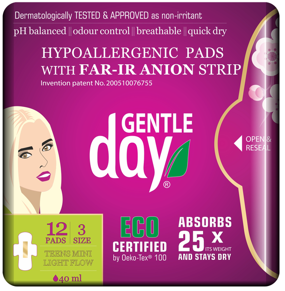 GENTLE DAY Teens Mini pads, 12 ml