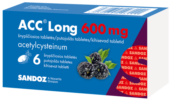 ACC ACC LONG 600 mg putojošās tabletes, 6 gab.