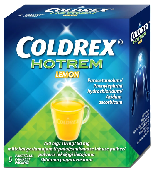 COLDREX  Lemon for oral solution powder, 5 pcs.