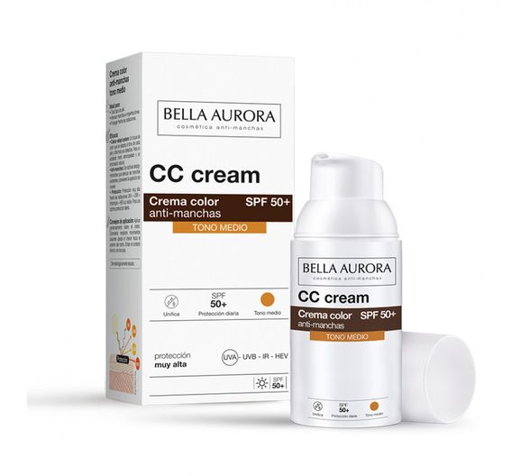 BELLA AURORA Anti-Dark Spots CC Cream SPF50+ Medium sejas krēms, 30 ml