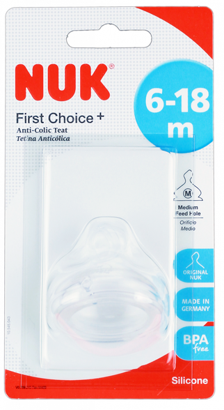 NUK First Choice M 6-18 m Silicon pacifier, 1 pcs.