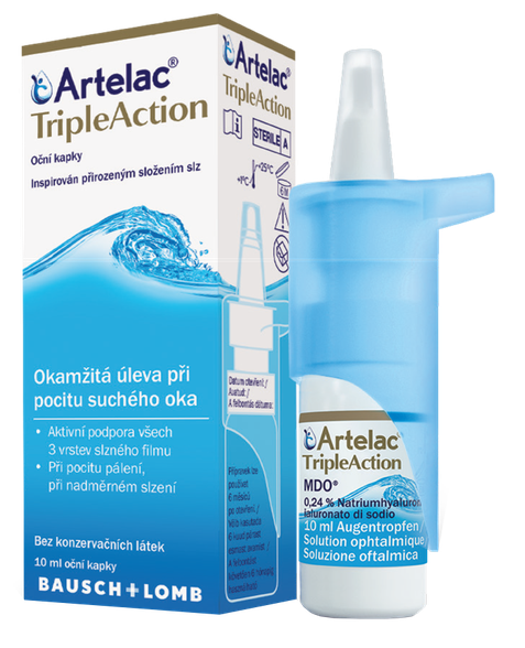 ARTELAC   Triple Action acu pilieni, 10 ml