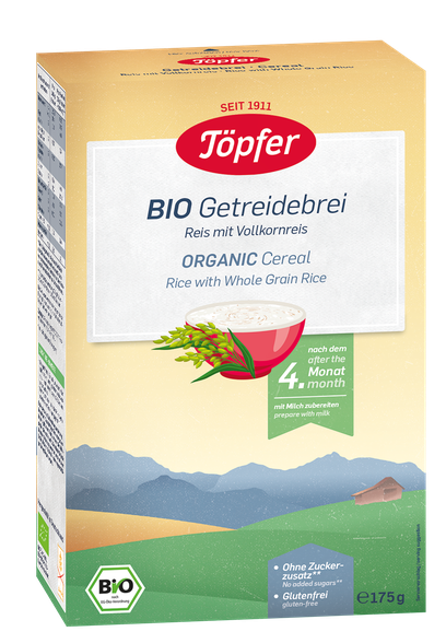 TOPFER From the Age of 4 Months Bio Rice porridge, 175 g