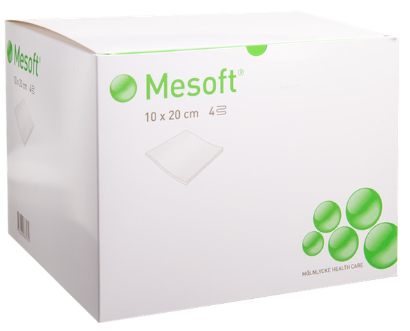 MESOFT   10x20 cm four-layer non-sterile wipes, 100 pcs.