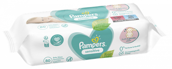 PAMPERS Sensitive wet wipes, 80 pcs.