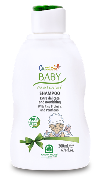 NATURA HOUSE Cucciolo Baby maigs šampūns bērniem ar rīsu proteīniem un pantenolu, 200 ml