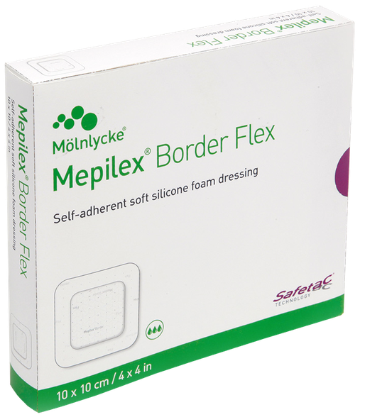 MEPILEX  Border Flex 10 x 10 cm plāksteris, 5 gab.