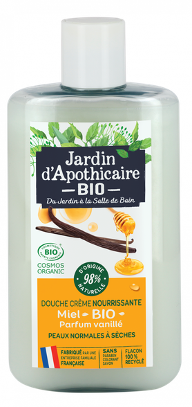 JARDIN  D'APOTHICAIRE Almond-vanilla organic shower cream, 250 ml