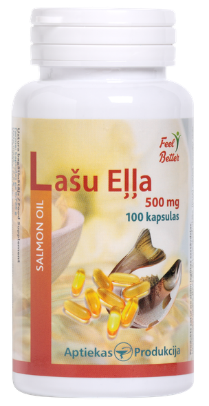 APTIEKAS PRODUKCIJA Omega-3 Lašu Eļļa kapsulas, 100 gab.