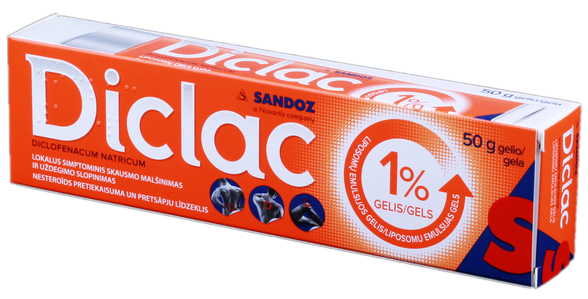 DICLAC 1% gels, 50 g