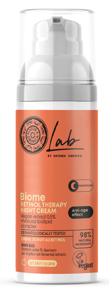 NATURA SIBERICA Lab Biome Retinol Therapy Night sejas krēms, 50 ml