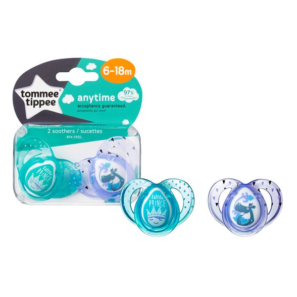 TOMMEE TIPPEE Anytime 6-18 m. soother, 2 pcs.