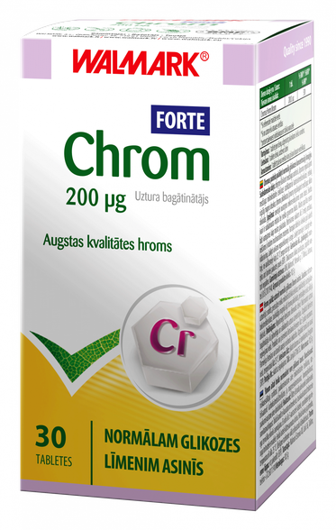 WALMARK   Chrom Forte tabletes, 30 gab.