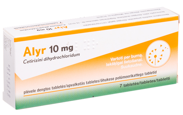 ALYR 10 mg таблетки в оболочке, 7 шт.