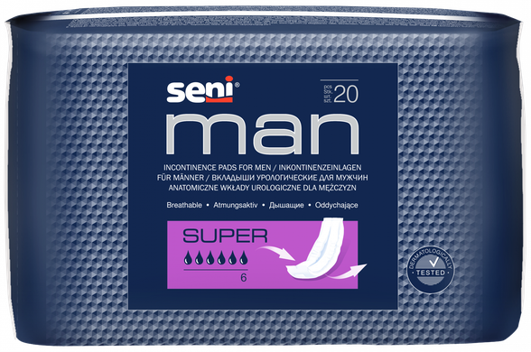 SENI Man Super урологические прокладки, 20 шт.