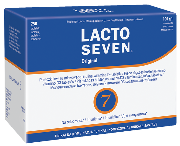 LACTO SEVEN Original tabletes, 250 gab.