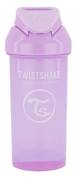 TWISTSHAKE Straw Cup 6+ mēn. (violeta) krūzīte ar salmiņu, 360 ml