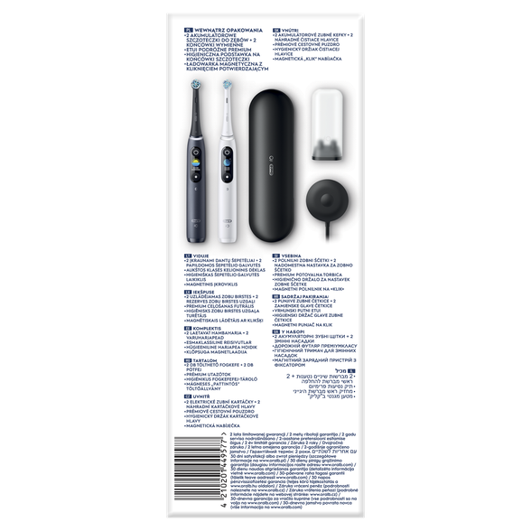 ORAL-B iO8 Duo Black + White elektriskā zobu birste, 2 gab.