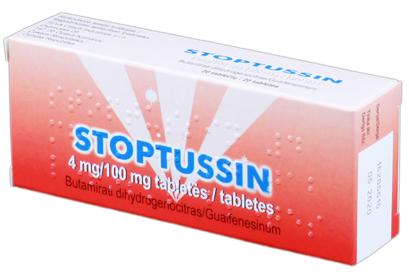 STOPTUSSIN 4 mg/100 mg tabletes, 20 gab.
