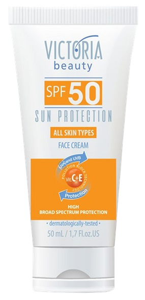 VICTORIA BEAUTY Sun Protection SPF 50 saules aizsarglīdzeklis, 50 ml