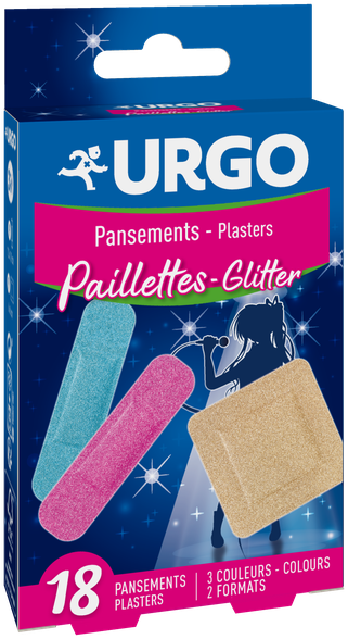URGO  Glitter пластырь, 18 шт.