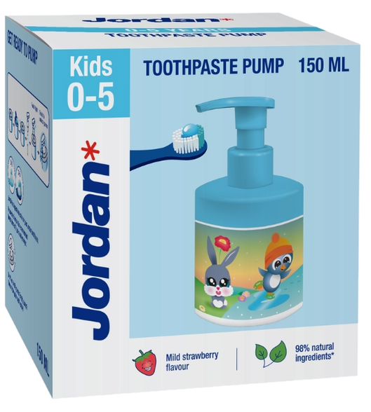 JORDAN Kids Pump (0-5) toothpaste, 150 ml