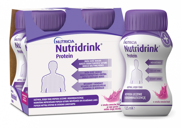 NUTRICIA Nutridrink Protein со вкусом ягод 125 мл, 4 шт.