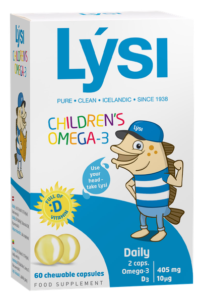 LYSI Childrens Omega-3 capsules, 60 pcs.