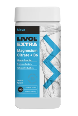 LIVOL  Extra Magnija Citrāts+B6 košļājamās tabletes, 100 gab.