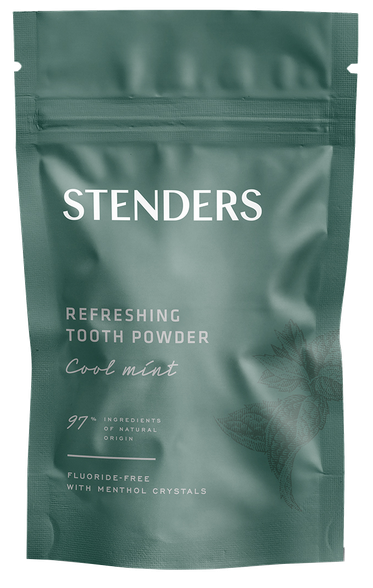 STENDERS Cool Mint Atsvaidzinošs zobu pulveris, 50 g