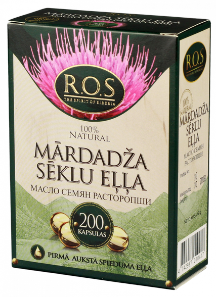 R.O.S Milk Thistle Seed Oil capsules, 200 pcs.
