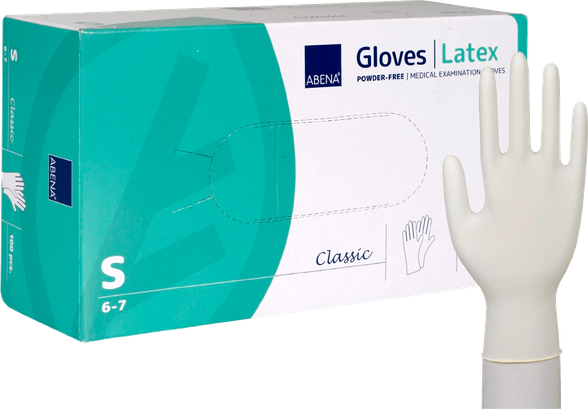 ABENA Size S, latex gloves, 100 pcs.