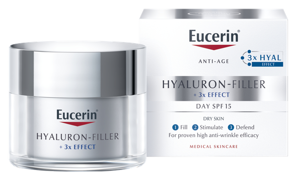 EUCERIN Hyaluron Filler Dry skin Day SPF 15 sejas krēms, 50 ml