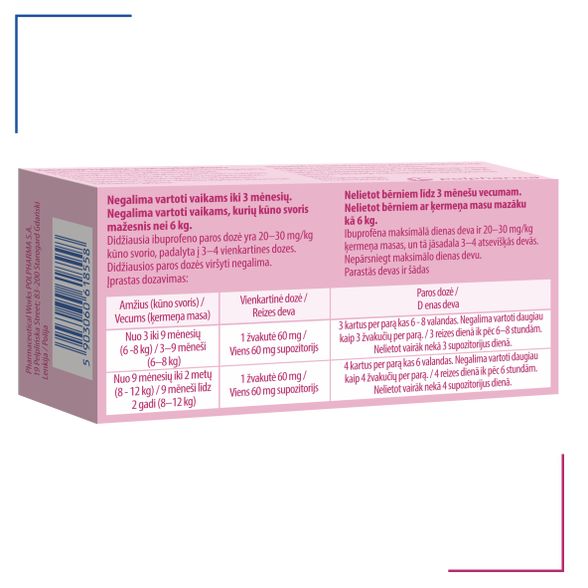 IBUGARD 60 mg suppositories, 10 pcs.