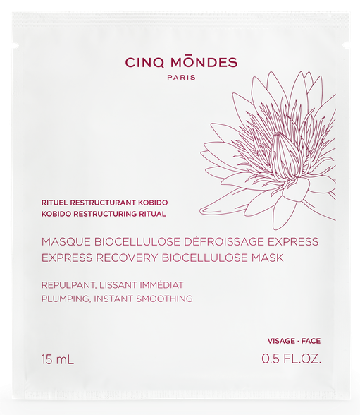 CINQ MONDES Express Recovery Biocellulose facial mask, 5 pcs.
