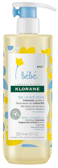 KLORANE Bebe Gentle Cleansing mazgāšanās želeja, 500 ml