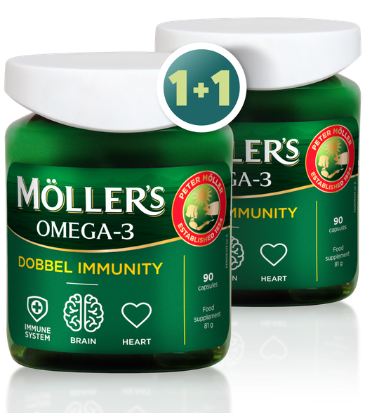 MOLLERS (1+1) Dobbel Immunity capsules, 90 pcs.