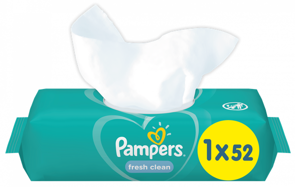 PAMPERS Fresh Clean wet wipes, 52 pcs.