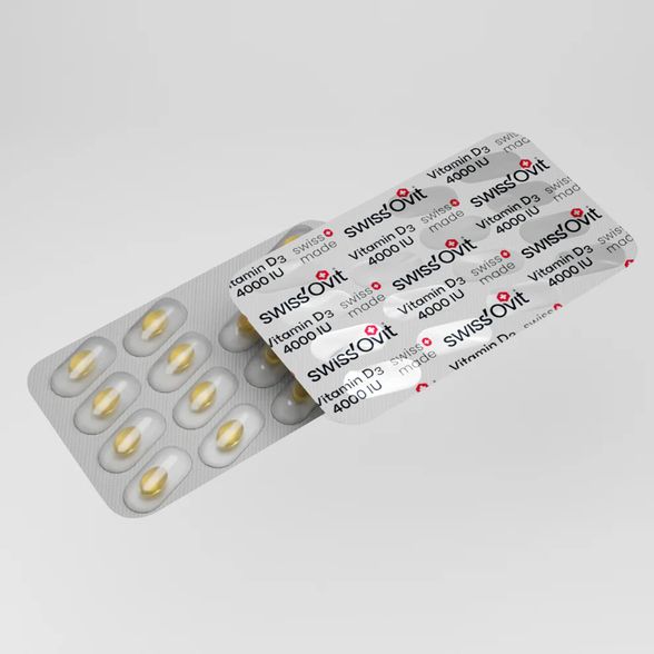 SWISS OVIT  Vitamin D3 4000 IU softgel capsules, 30 pcs.