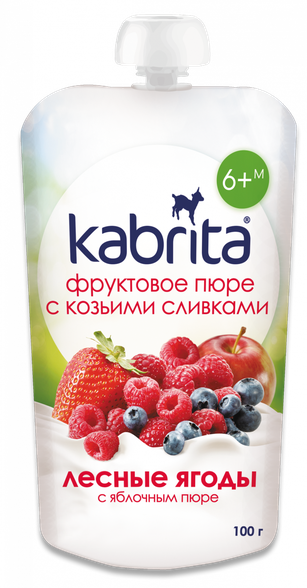 KABRITA From wild berries and apples puree, 100 g