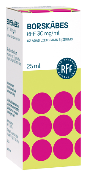 BORIC ACID 30 mg / ml solution, 25 ml