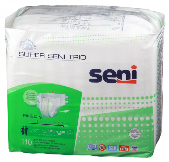 SENI Super Seni Trio Extra Large autiņbiksītes  , 10 gab.