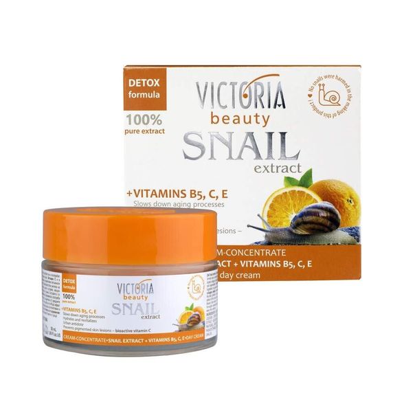 VICTORIA BEAUTY Snail Extract + Vitamins B5, C, E sejas krēms, 50 ml