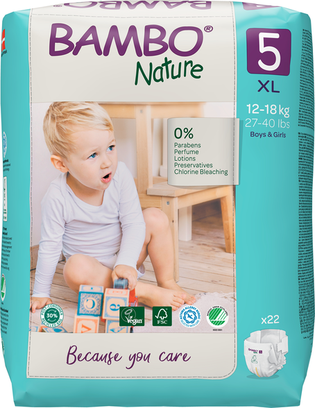 Nature  XL-5 (12-18 kg) diapers, 22 pcs.