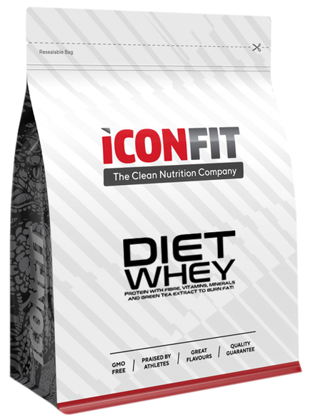 ICONFIT Diet Whey - Strawberry powder, 1000 g