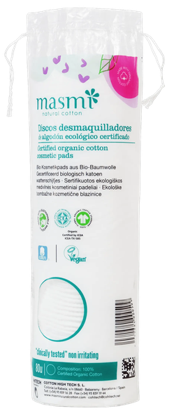 MASMI Organic cotton pads, 80 pcs.