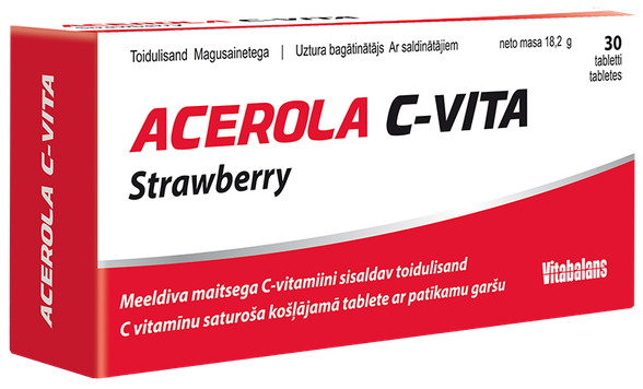 ACEROLA C-vita Strawberry chewable tablets, 30 pcs.
