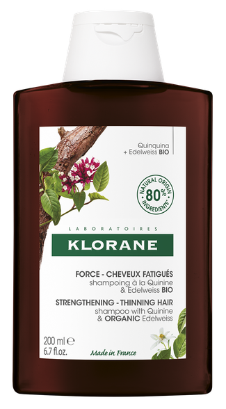 Klorane Quinine and Organic Edelweiss šampūns, 200 ml